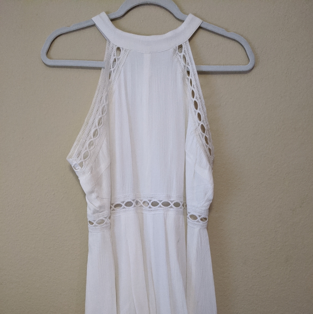 π€ANGL Greek Goddess Romper Halter in White NWOT - Picture 1 of 8